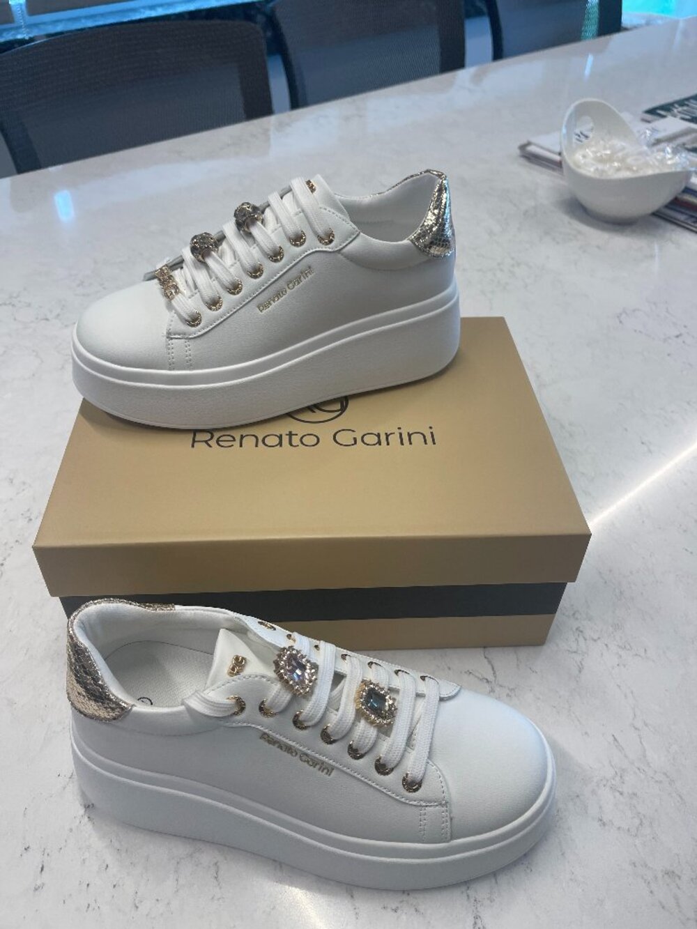 RENATO GARINI DARCY WHITE SNEAKERS